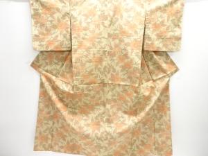 未使用品　枝葉模様織出し西陣お召し着物